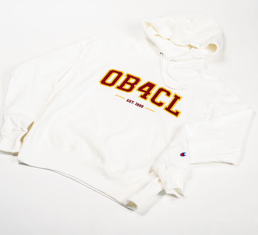 OB4CL University Champion Reverse Weave Hoodie - White