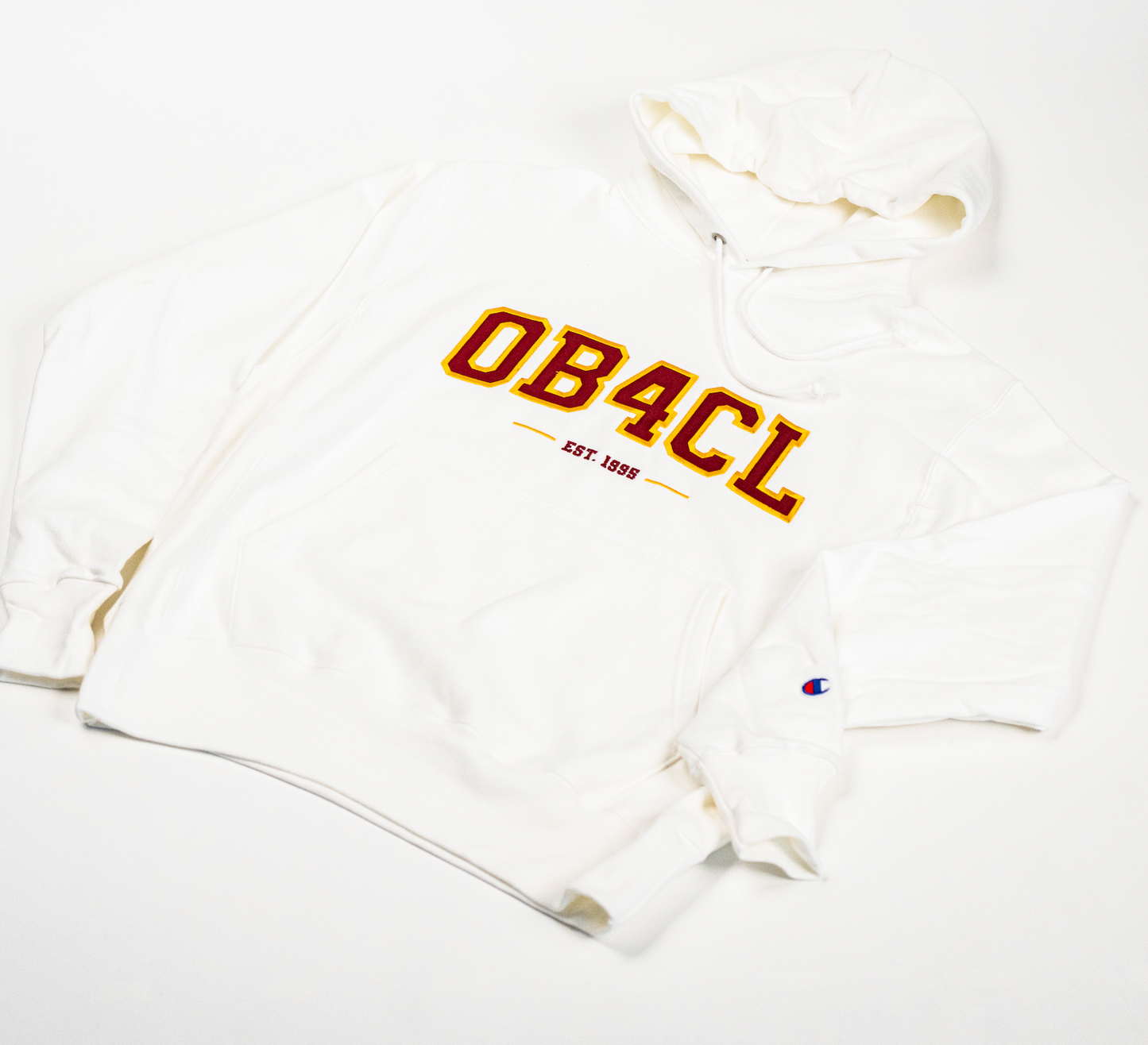 OB4CL University Champion Reverse Weave Hoodie - White